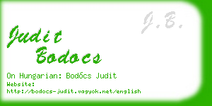 judit bodocs business card