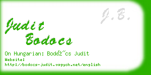 judit bodocs business card